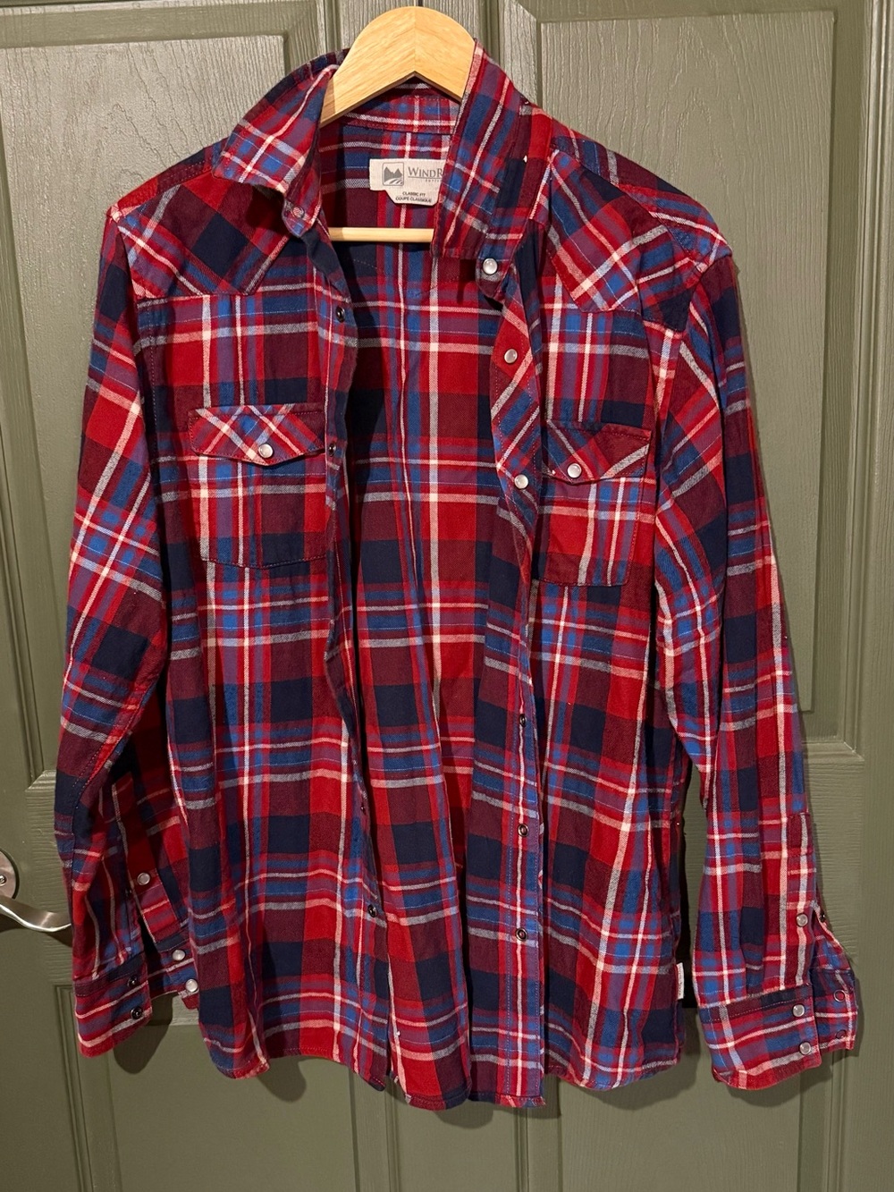 Classic Red Plaid Button-Down Shirt - Men's Casual